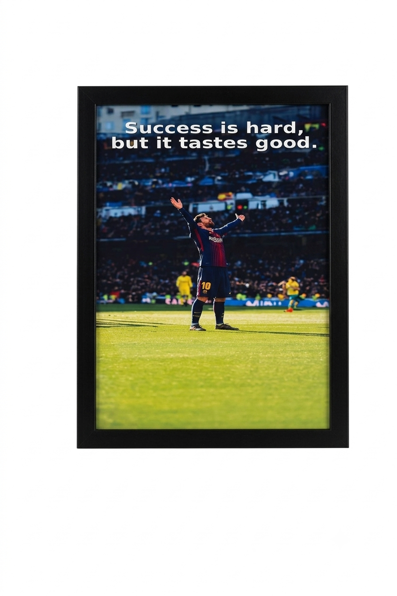 Messi success Quote Poster